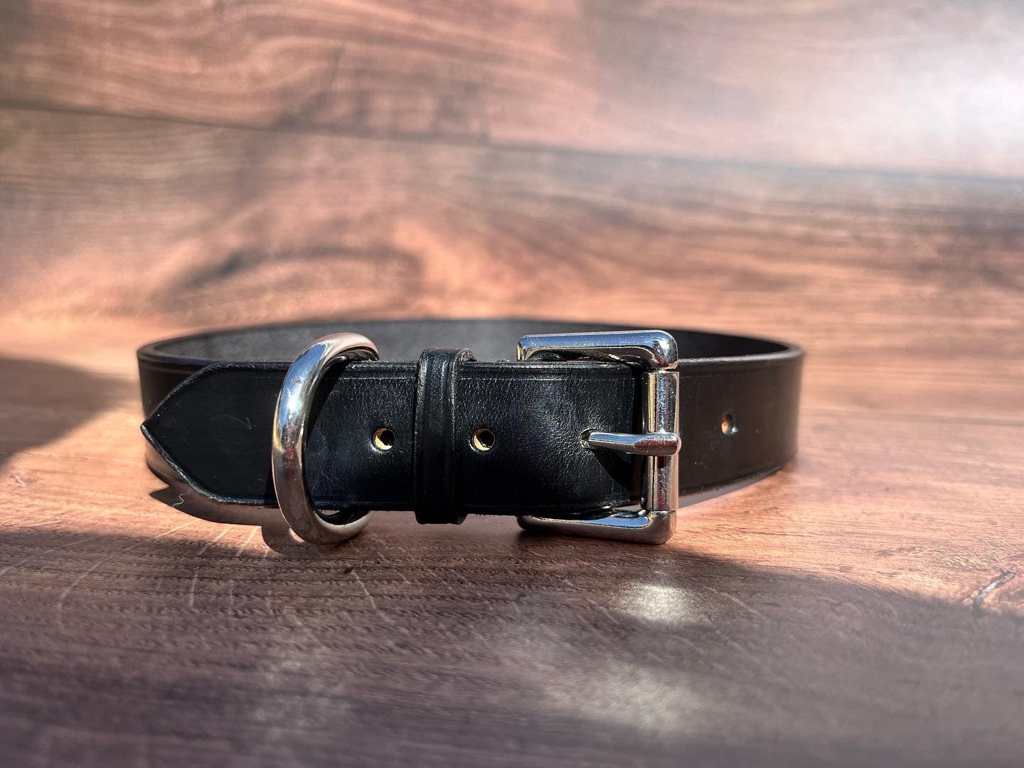 Handmade Plain Leather Dog Collar