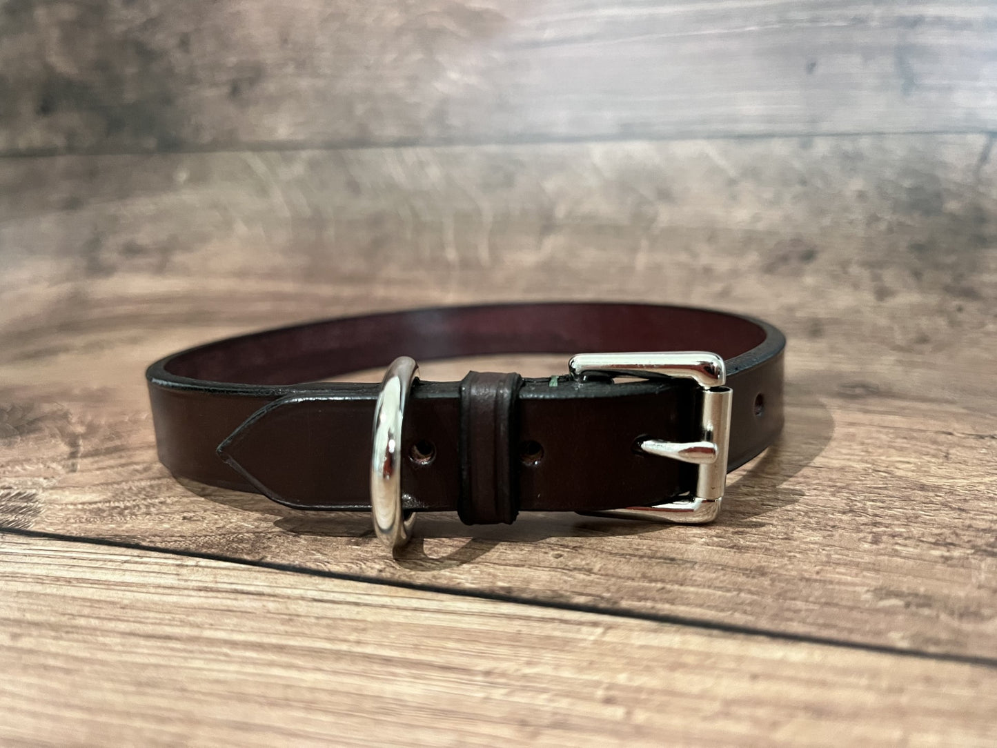 Handmade Plain Leather Dog Collar