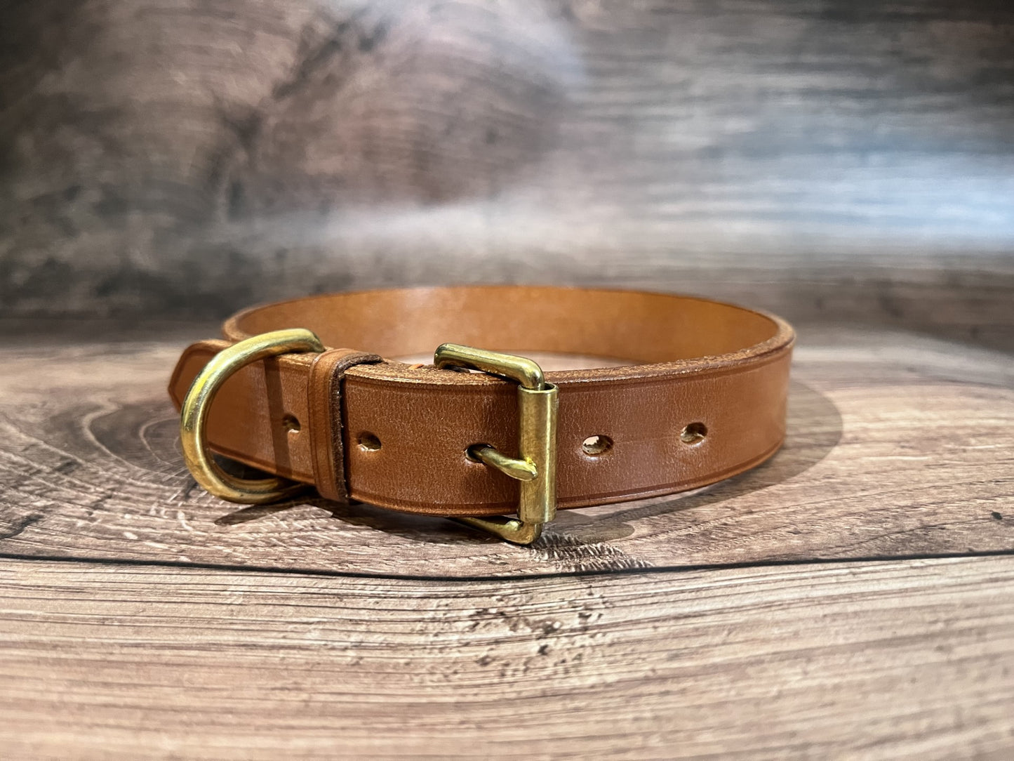 Handmade Plain Leather Dog Collar