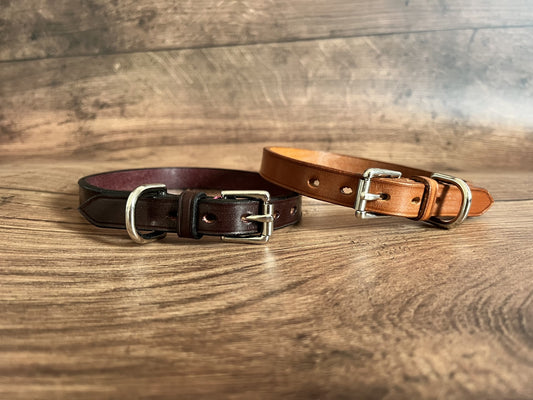 Handmade Plain Leather Dog Collar