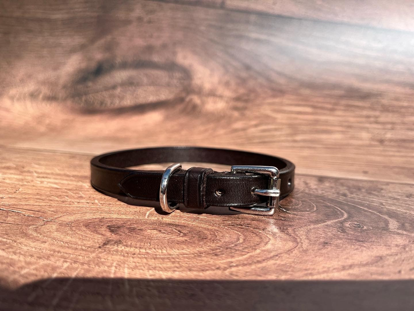 Handmade Plain Leather Dog Collar