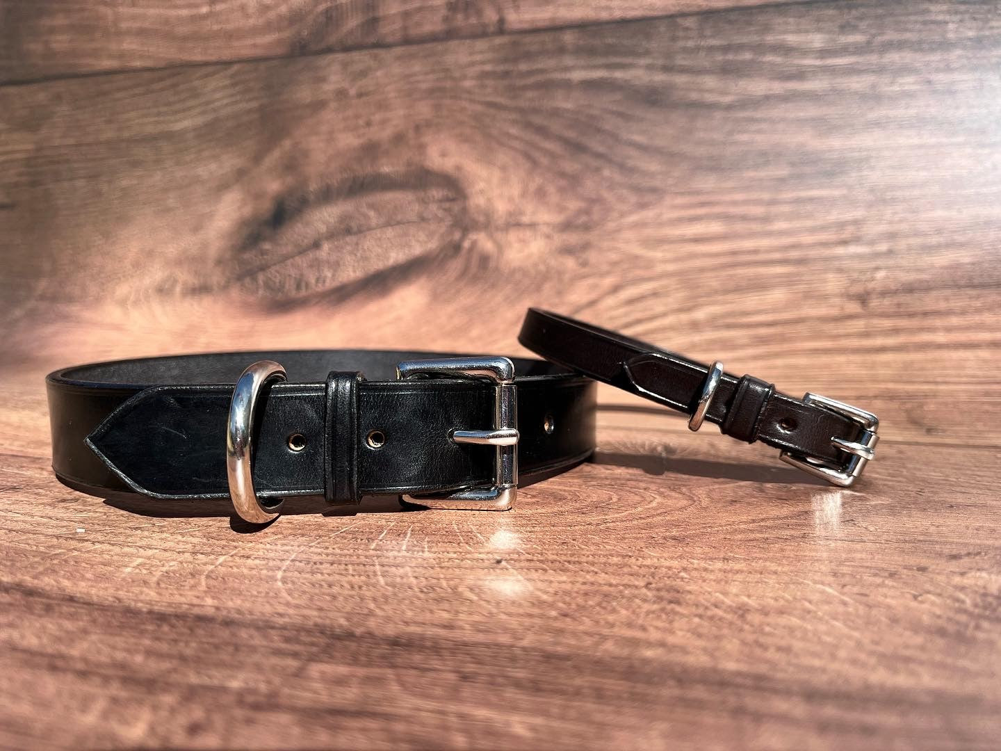 Handmade Plain Leather Dog Collar