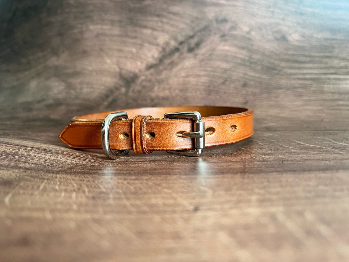 Handmade Plain Leather Dog Collar