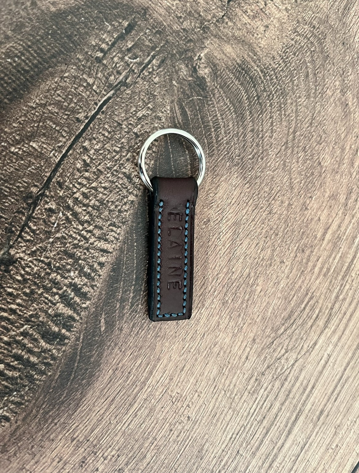 Handmade Plain Leather Keyring