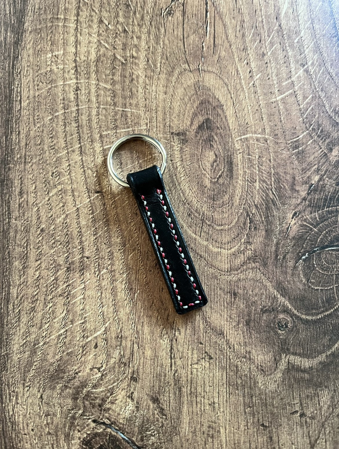 Handmade Plain Leather Keyring