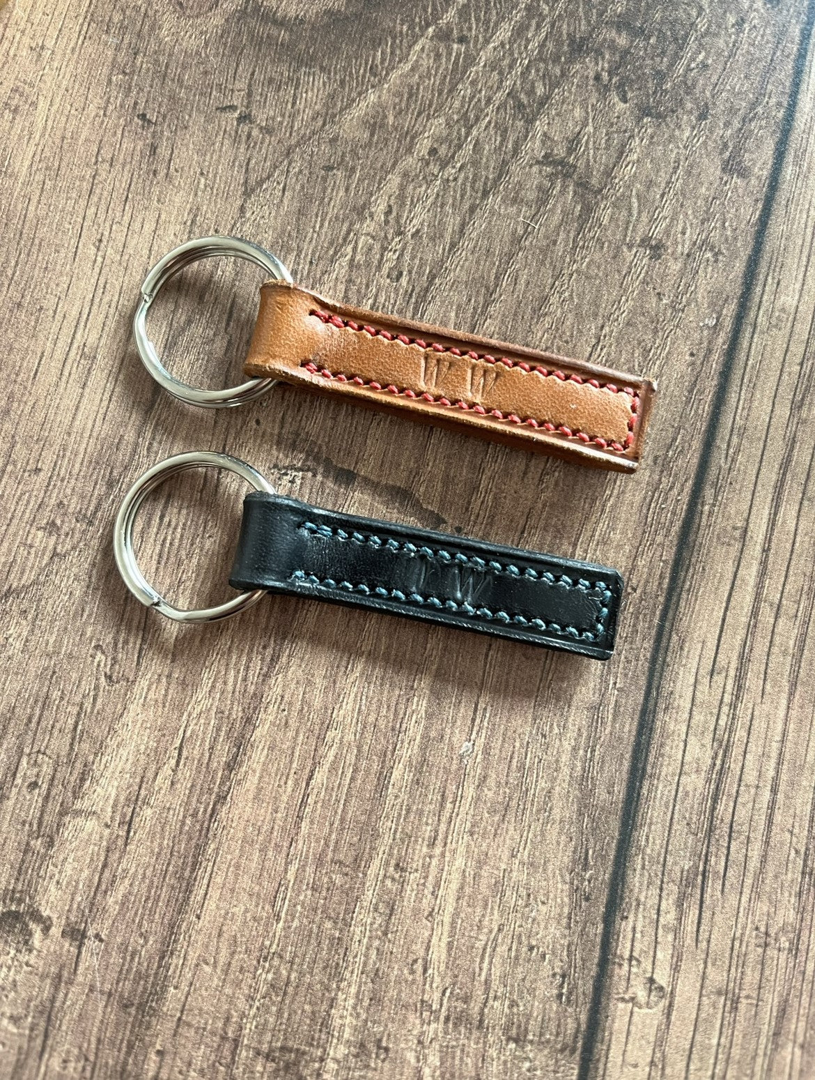 Handmade Plain Leather Keyring