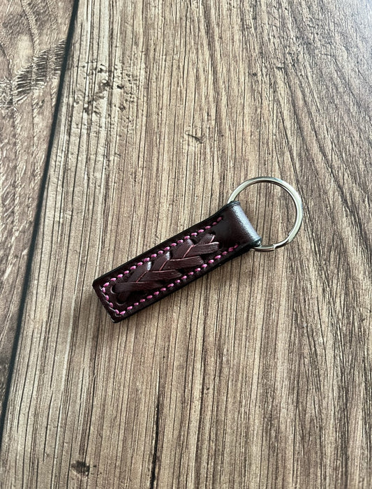 Handmade Laced Leather Keyring