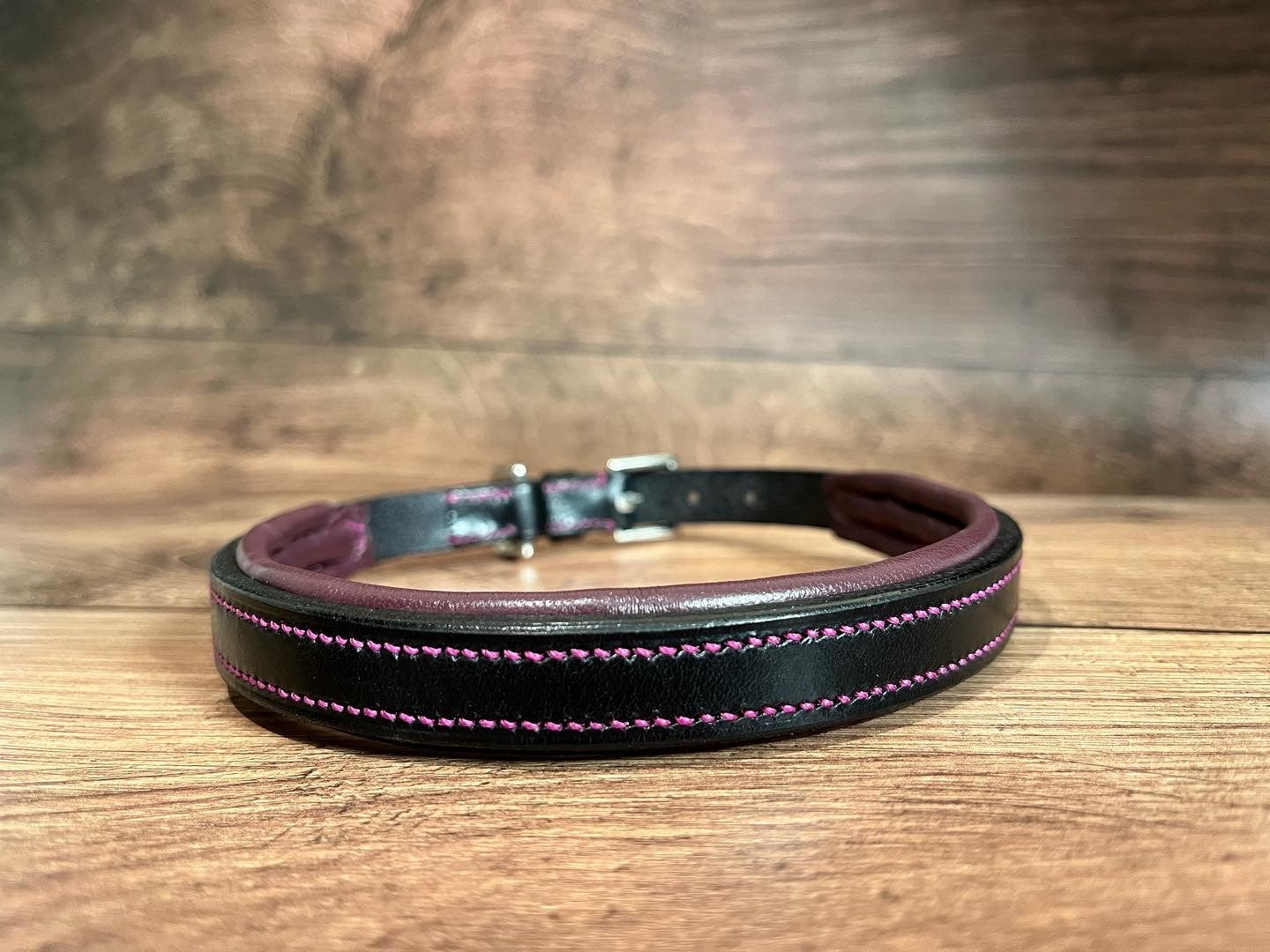 Handmade Padded Leather Dog Collar