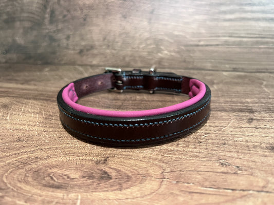 Handmade Padded Leather Dog Collar